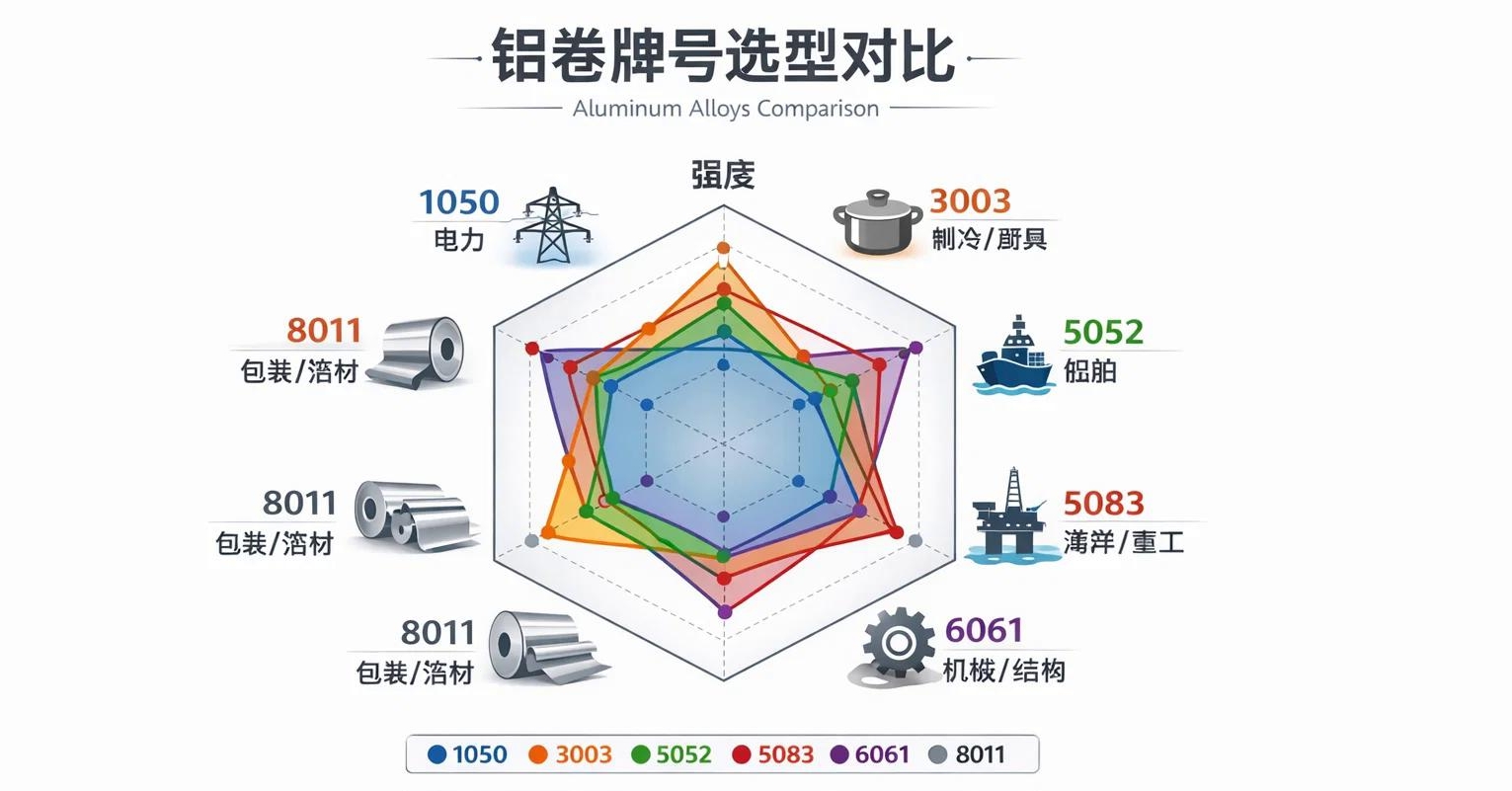 久達(dá)新材鋁卷常用牌號(hào)對(duì)比